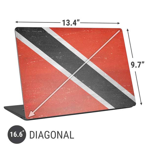 Trinidad and Tobagao Flag Distressed Universal Laptop 16.6in (13.4 x 9.7in) Skin